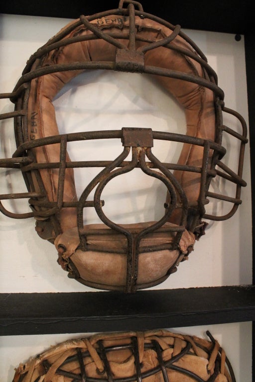 Wood Collection of 25 Mounted Baseball Catcher's Masks
