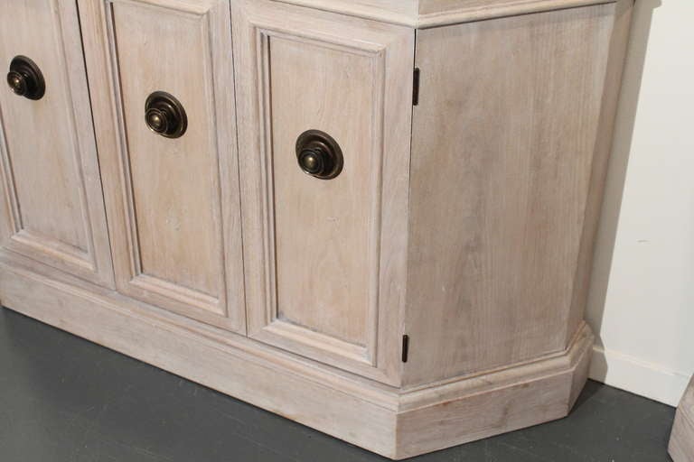 American Pair of Limed Cabinets
