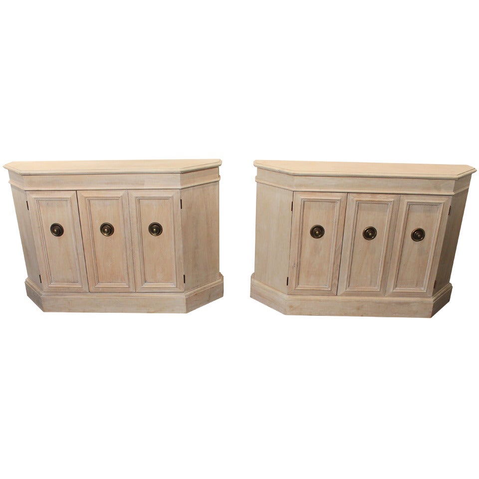 Pair of Limed Cabinets