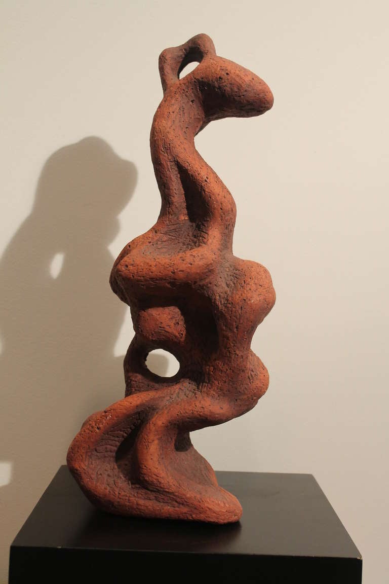 Mid-20th Century 1950's Amorphous Abstract Ceramic Sculpture For Sale
