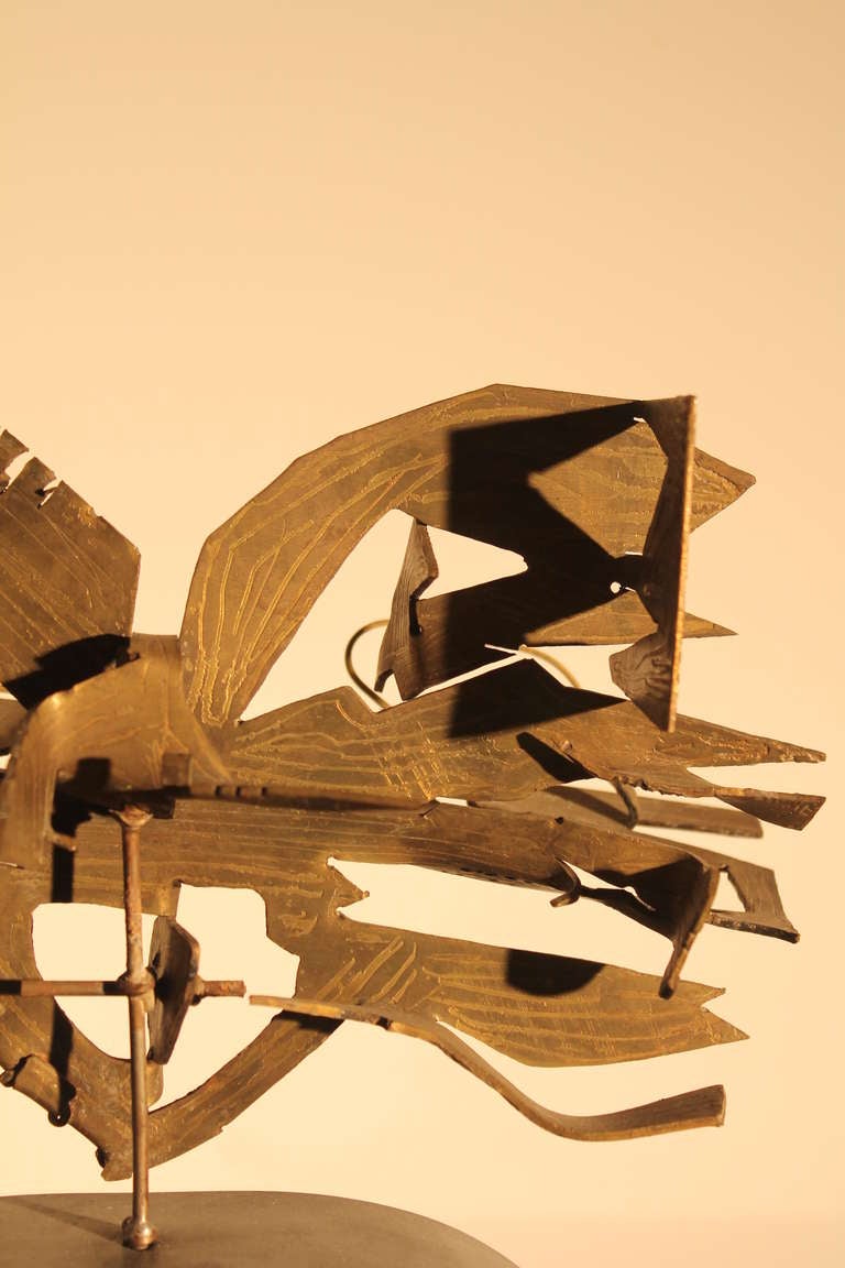 Israeli 1960 Modernist Angular Arthropod Sculpture