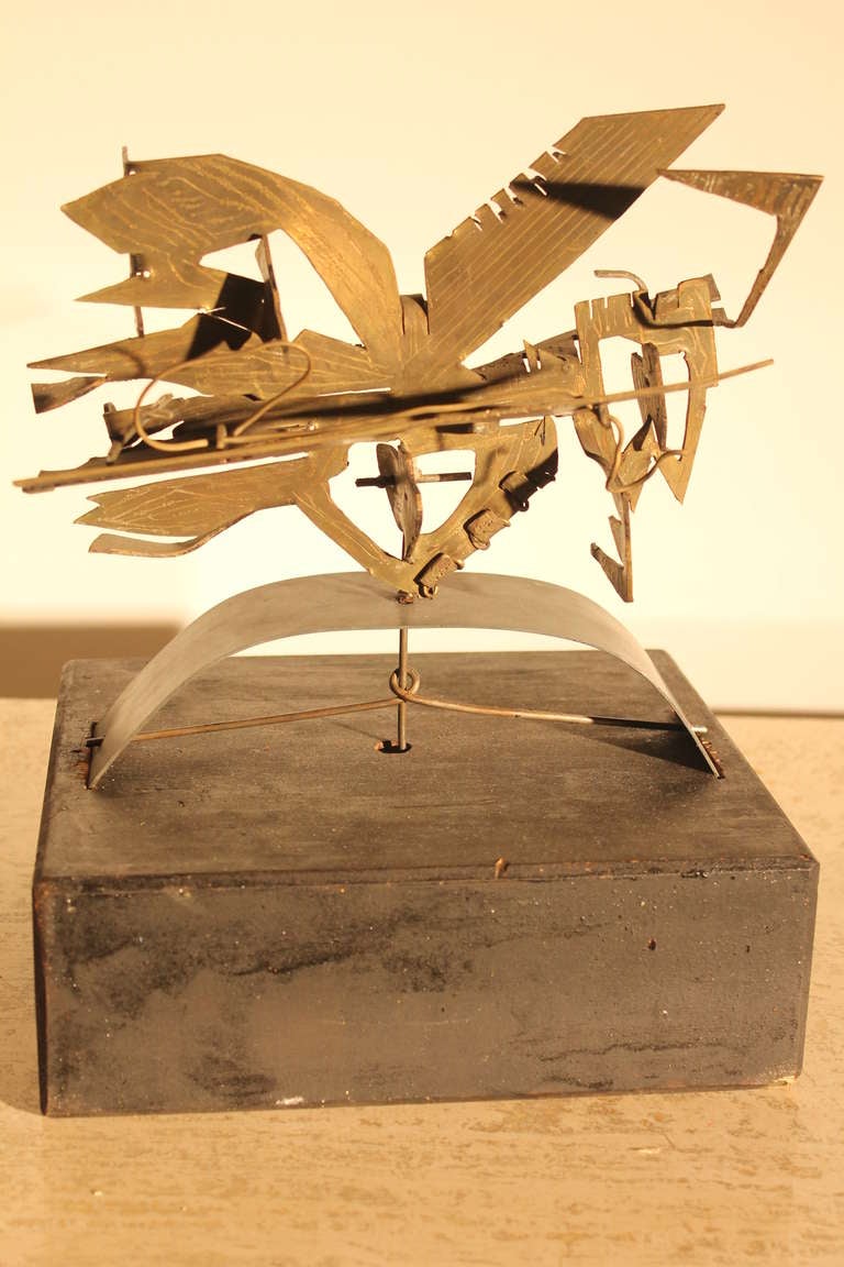 Brass 1960 Modernist Angular Arthropod Sculpture