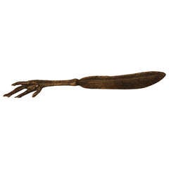 Antique 19th Century Bronze Feather Letter Opener