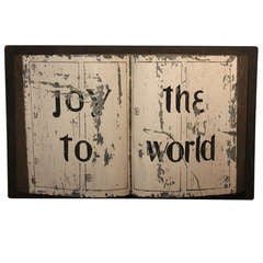 Tole Painted "Joy to the World " Bible Wall Sculpture