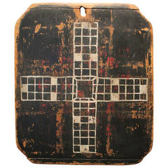 19th Century Folk Art Parcheesi Game Board