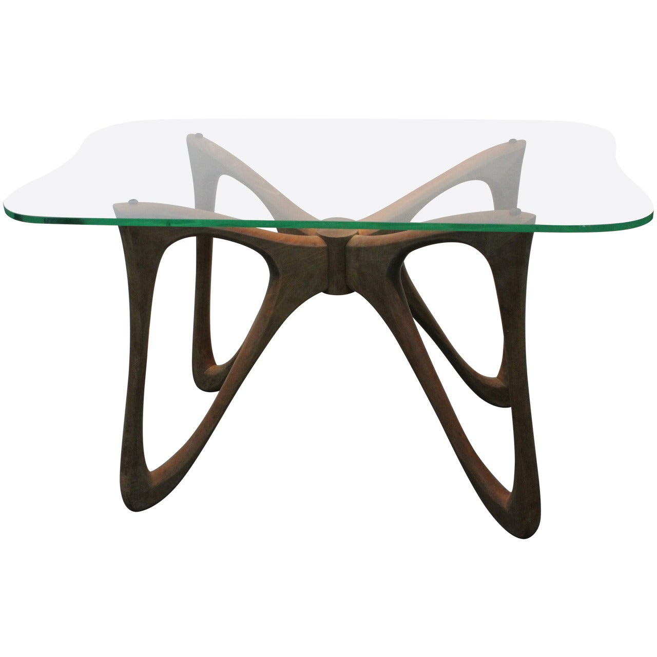 Biomorphic Mid-Century Modernist Sculptural Side Table For Sale