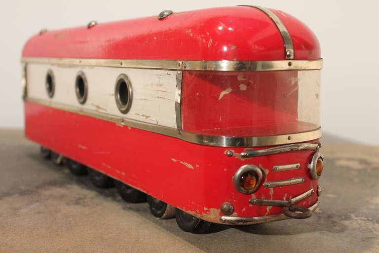 Large Scale Art Deco Wood Toy Train 2