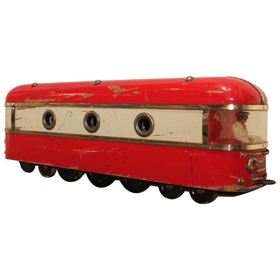 Large Scale Art Deco Wood Toy Train