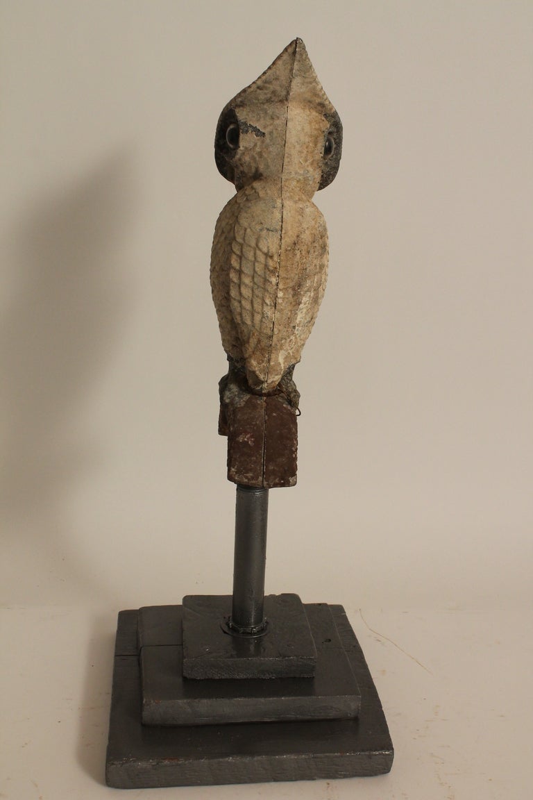 Folk Art Swisher and Soules Double Sided Owl Decoy