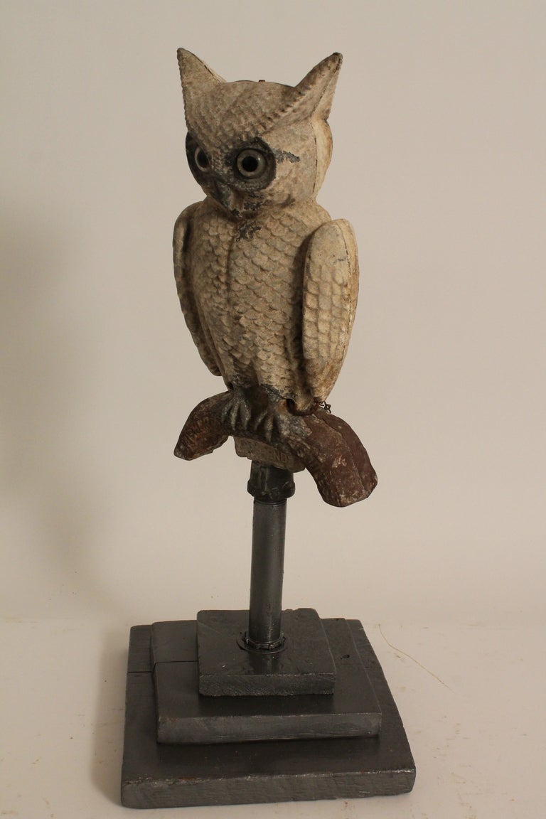 American Swisher and Soules Double Sided Owl Decoy