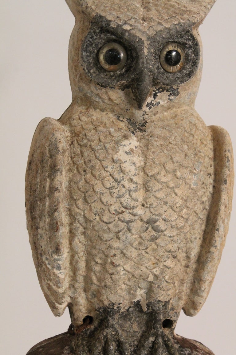 Swisher and Soules Double Sided Owl Decoy In Excellent Condition In 3 Oaks, MI