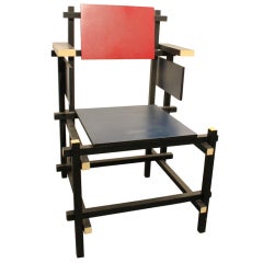 Modernist Side Chair in the Style of Gerrit Rietveld