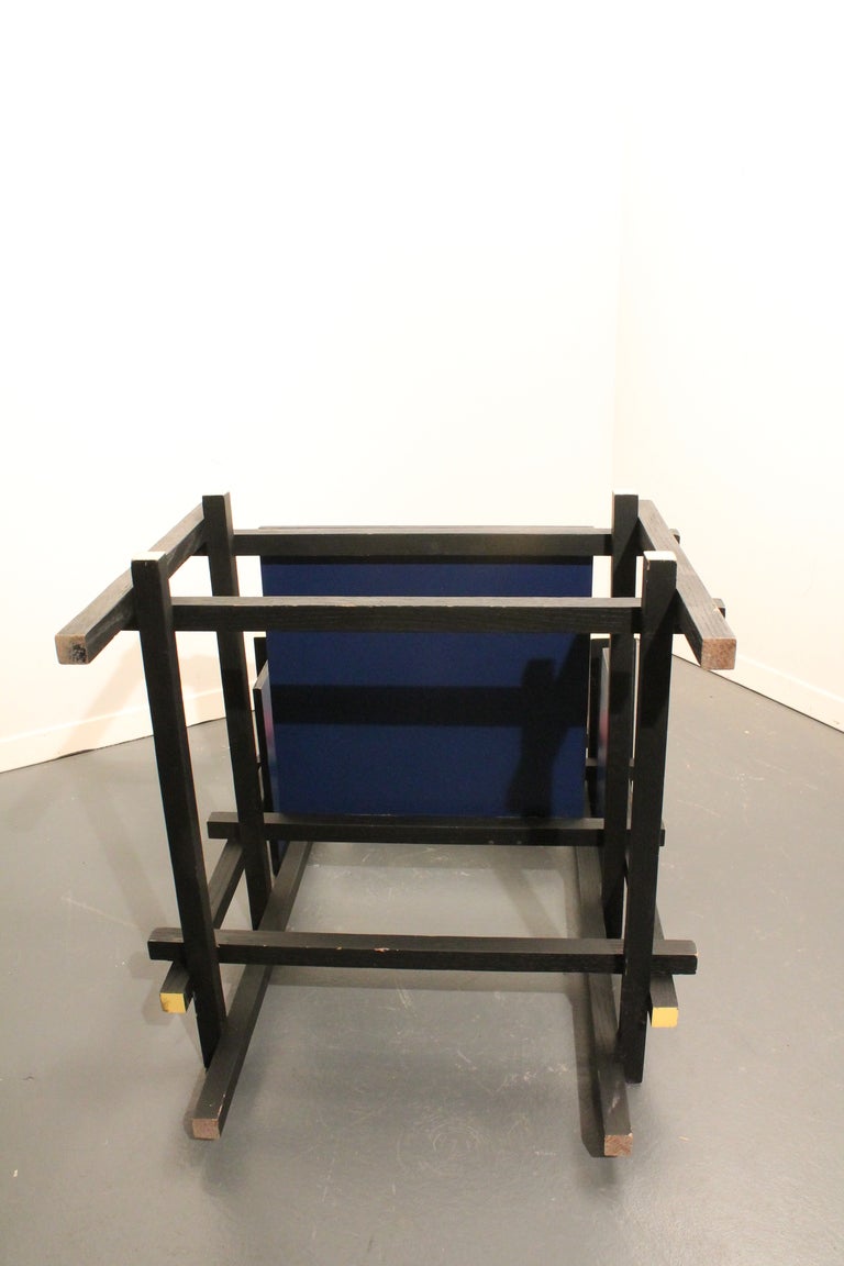 Mid-20th Century Modernist Side Chair in the Style of Gerrit Rietveld