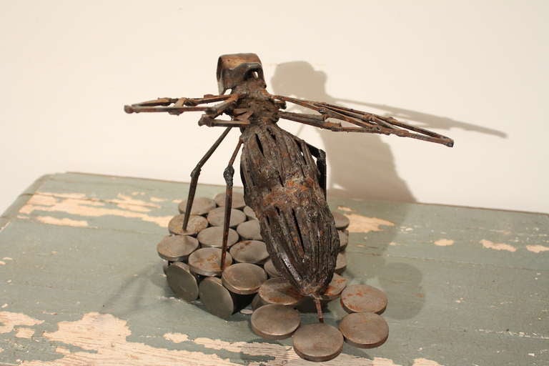 Contemporary Iron Wasp Sculpture