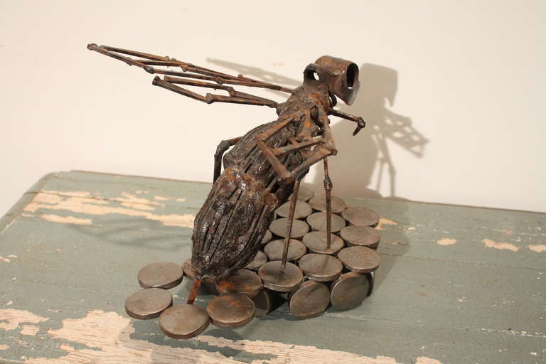Iron Wasp Sculpture 1