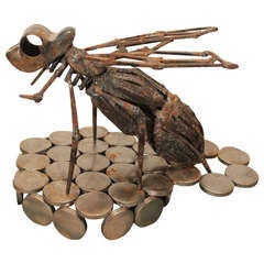 Iron Wasp Sculpture