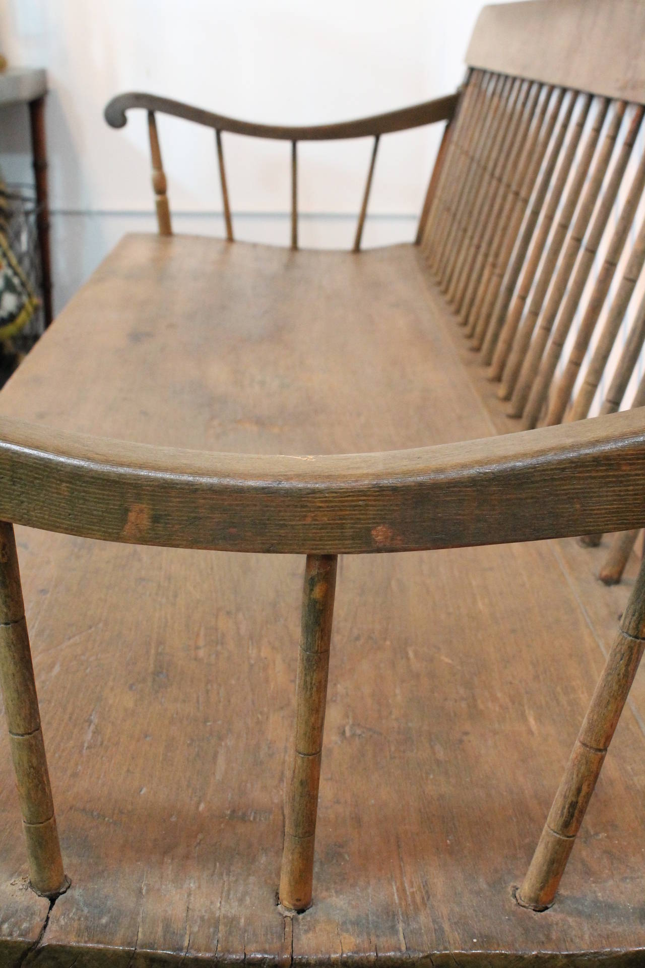 19th Century Deacons Bench In Good Condition In 3 Oaks, MI