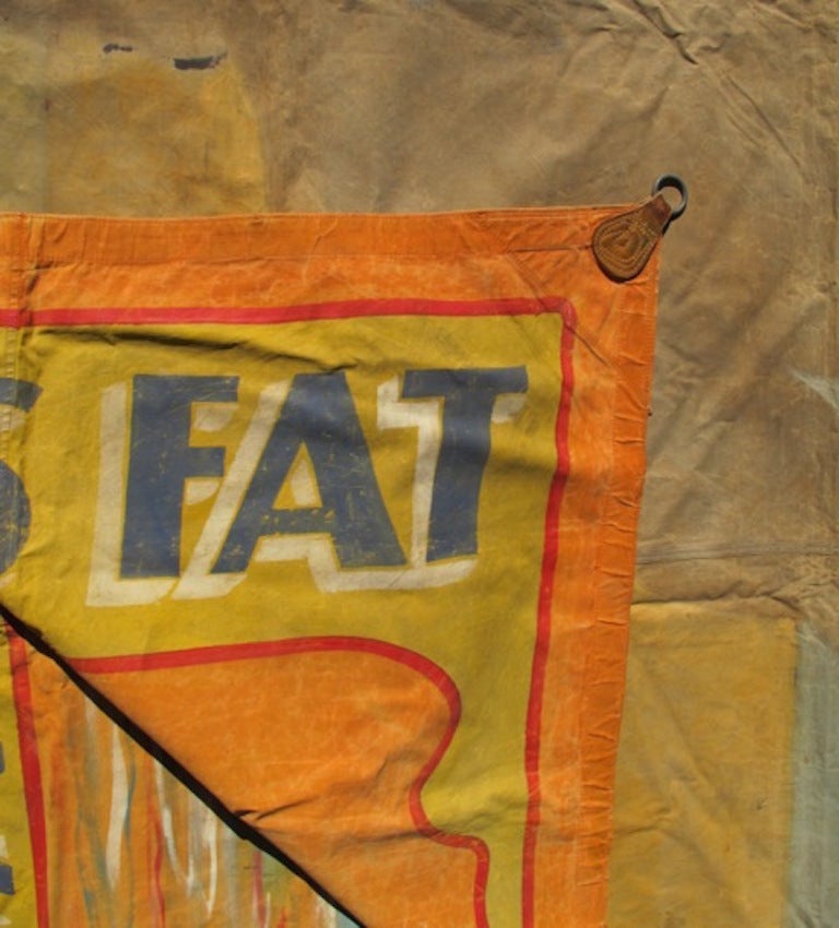 Folk Art Snap Wyatt Sideshow Carnival Banner For Sale 2