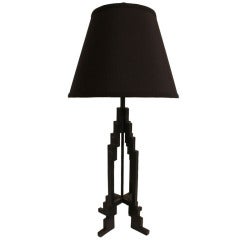 Art Deco Iron Skyscraper Table Lamp