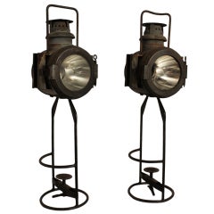 Vintage Pair of Railroad Lanterns