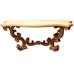 Gilt and Stone Console