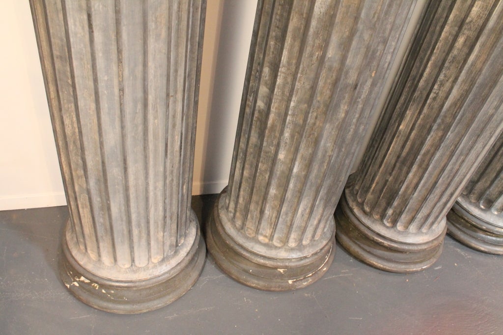 Set of Four Zinc Doric Columns