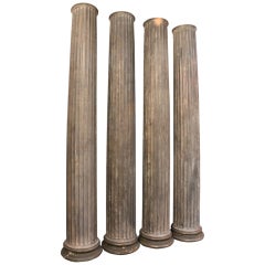 Set of Four Zinc Doric Columns