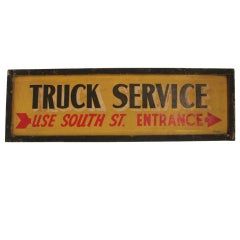 Folk Art "Truck Service" Trade Sign