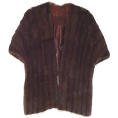 Excellent Chocolat Brown Mink Fur Stole Scarf