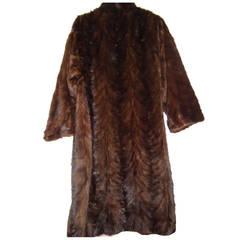 Extra Rare, Light  and Beautiful Mink Paws Chocolate Fur Coat