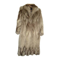 Greek Fur New- Silver Fox Long Coat Lightweighted