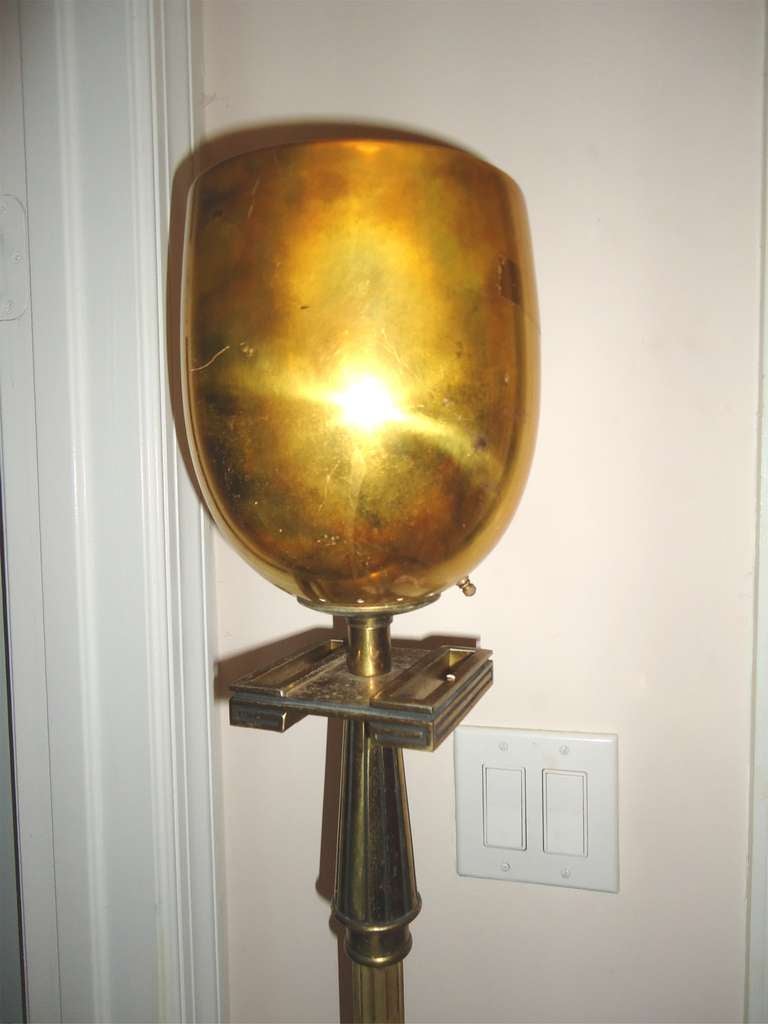 Tommy Parzinger Brass Floor Lamp Mid Century Modern #992
