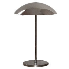 Mid- Century Modern Swiss Chrome Table Lamp by Lumesse