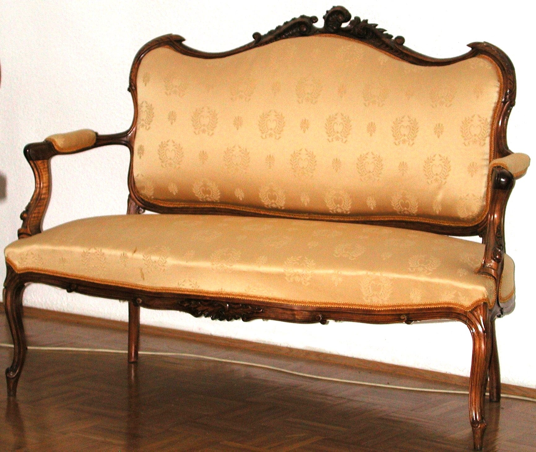 SUPER SALE! -  Superb French  Louis XV 19 c  Walnut Sofa/ settee For Sale