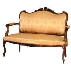 Antique SUPER SALE! -  Superb French  Louis XV 19 c  Walnut Sofa/ settee