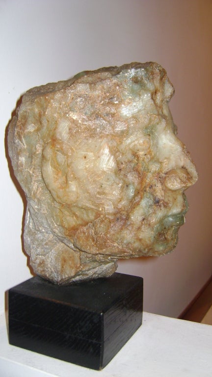 Contemporary Brutalist  Granite Stone Sculpture of a Man