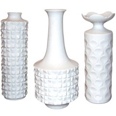 Three 1950 th Meissen Porcelain Vases