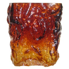 Somerso  Amber Glass Vase Modern