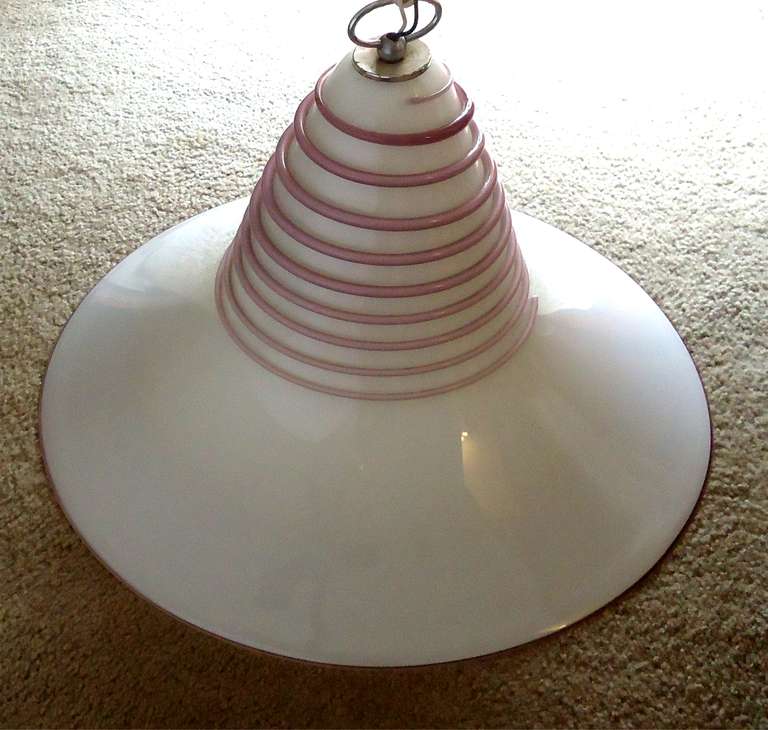 Vistosi Murano Glass Mid -Century Modern Bell Shape Chandelier