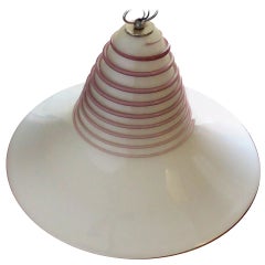 Vistosi Murano Glass Mid -Century Modern Bell Shape Chandelier