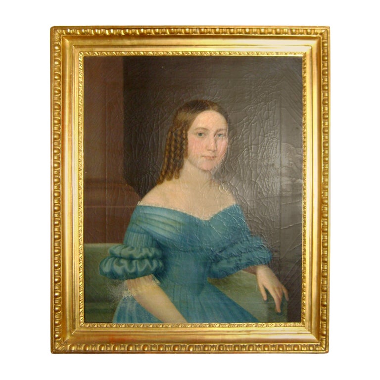 Austrian Biedermeier Portrait of a Noblewoman For Sale