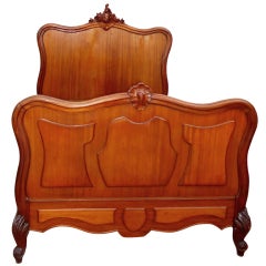 SALE!-Gustavian Style Antique 19 th c Walnut Bed