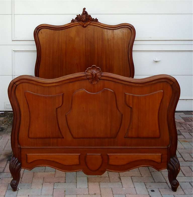 SALE!-Gustavian Style Antique 19 th c Walnut Bed