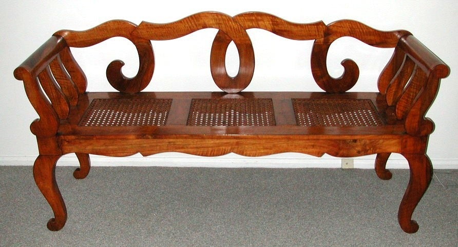 Exceptionally Beautiful Austrian Biedermeier Cherywood Settee