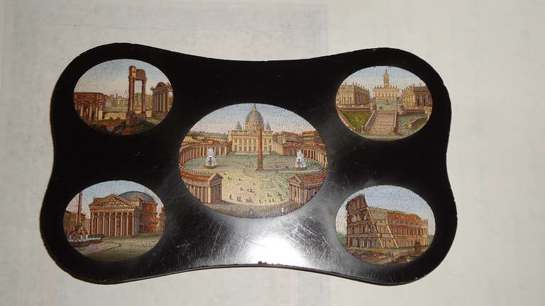Exquisite Micromosaic Plaque Rome Italy 19 th c