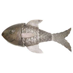 Antique Judaica Silver Fish
