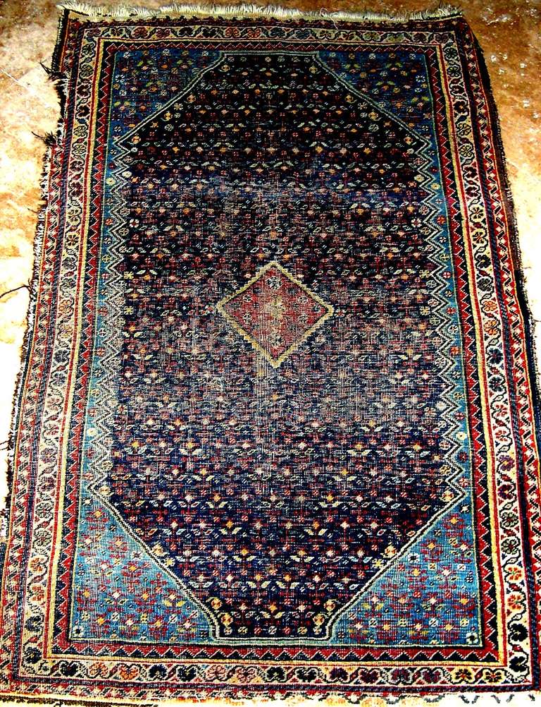 Antique Early 19 th c  Balush Rug
