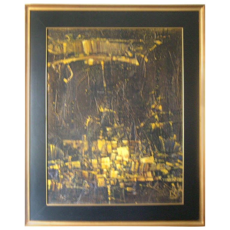 SALE!- 20th c Russian Abstract Dyptich Painting, Signed For Sale