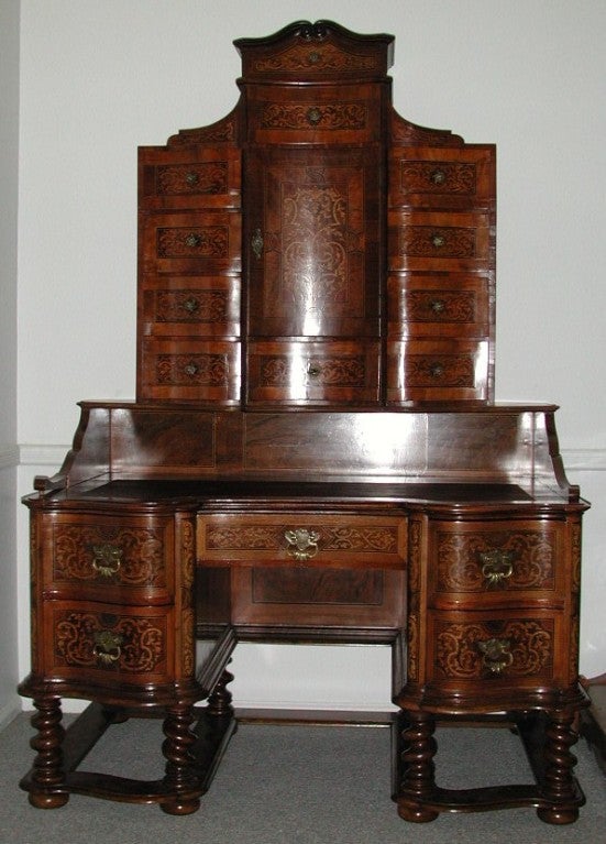 SALE!-Rare Stunning  German Baroque Writing Table/ Desk  with Chair