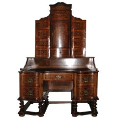 SALE!-Rare Stunning  German Baroque Writing Table/ Desk  with Chair